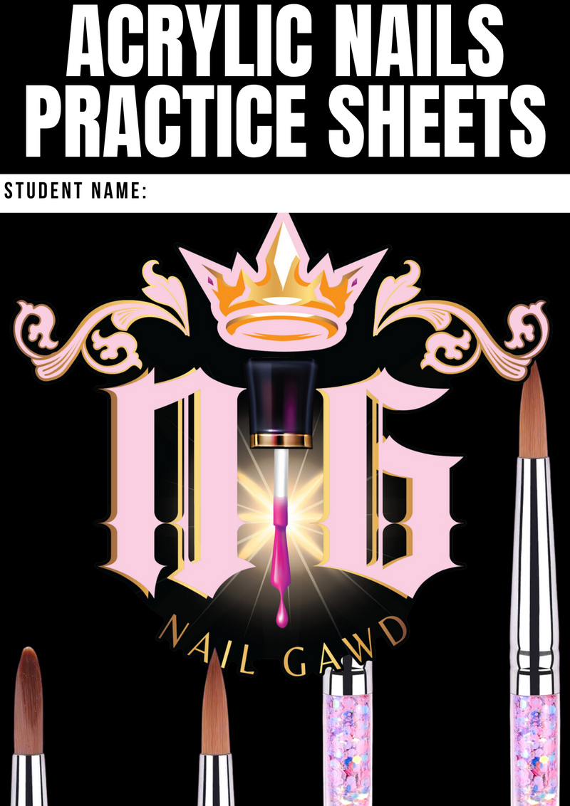 Free Digital Download - Acrylic Nail Practice Sheets